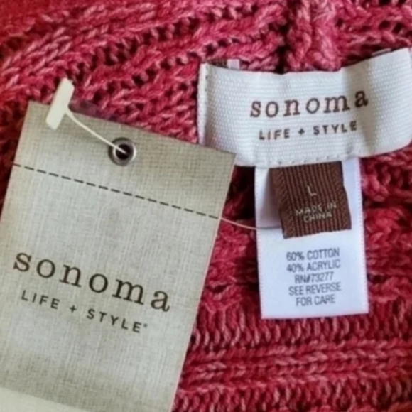 Sonoma long sleeve knit open front cardigan sweater Size L - Picture 8 of 9